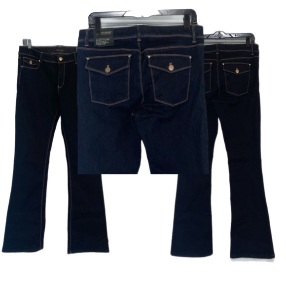 WHBM skinny and flare. Dark blue - Picture 1 of 7